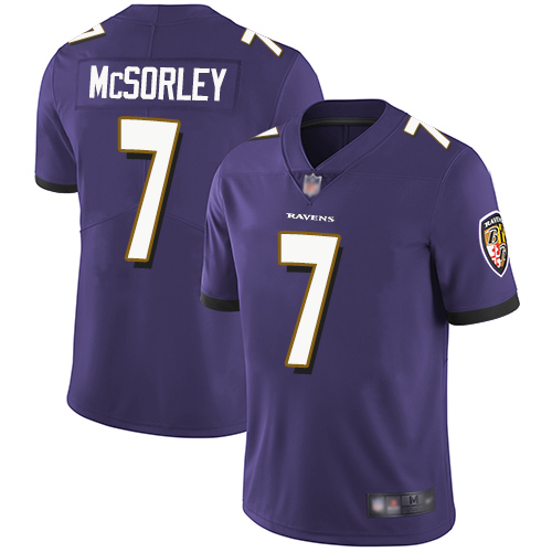 Baltimore Ravens #7 Trace McSorley Purple Team Color Men's Stitched Vapor Untouchable Limited Jersey Men's