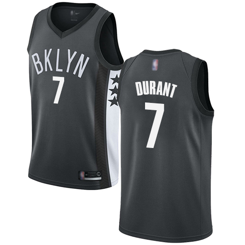 Brooklyn Nets #7 Kevin Durant Gray Swingman Statement Edition Jersey Mens