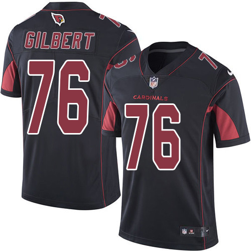 Arizona Cardinals #76 Marcus Gilbert Black Men's Stitched Limited Rush Jersey Men's