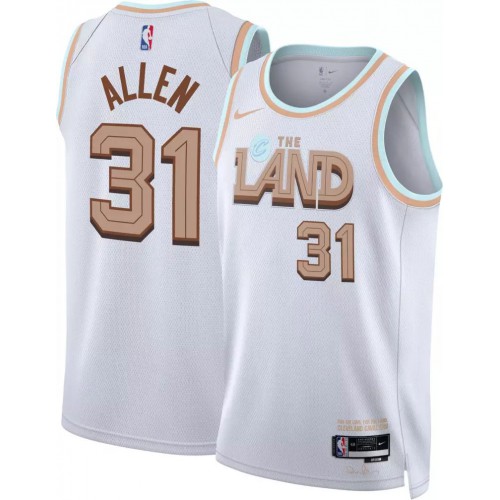 Cleveland Cleveland Cavaliers #31 Jarrett Allen Unisex White 2022-23 Swingman Jersey - City Edition Mens