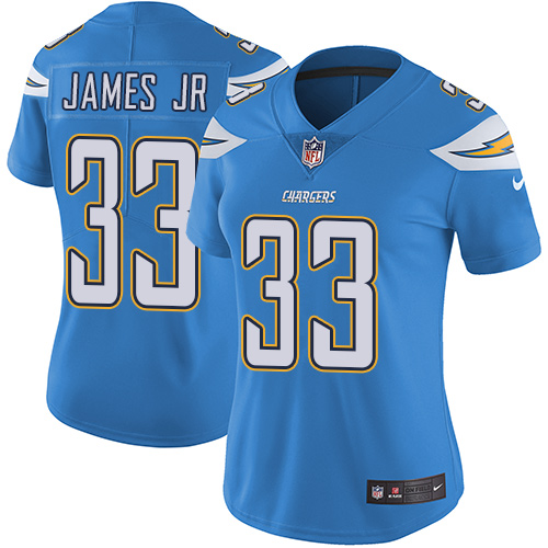 Chargers #33 Derwin James Jr Electric Blue Alternate Women's Stitched Vapor Untouchable Limited Jersey