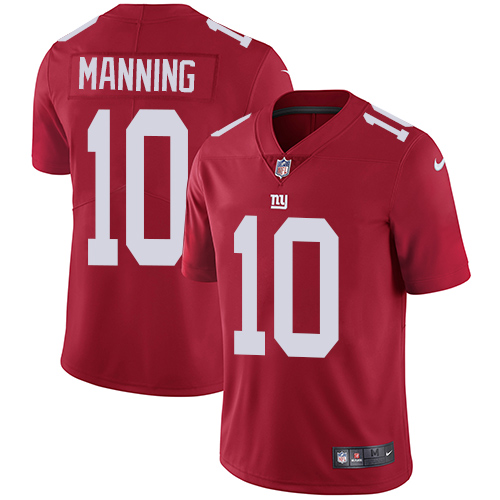 New York Giants #10 Eli Manning Red Alternate Men's Stitched Vapor Untouchable Limited Jersey Men's
