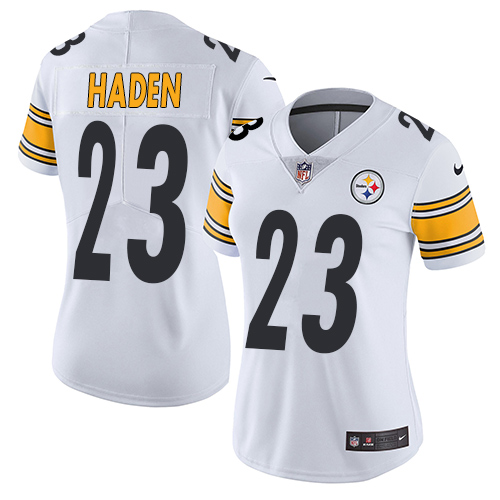 Pittsburgh Steelers #23 Joe Haden White Women's Stitched Vapor Untouchable Limited Jersey Womens