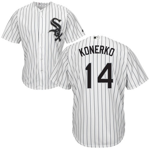 Chicago White Sox #14 Paul Konerko White(Black Strip) Home Cool Base Stitched Youth Jersey Youth