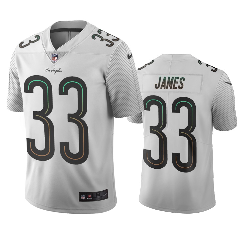 Los Angeles Chargers #33 Derwin James White Vapor Limited City Edition Jersey