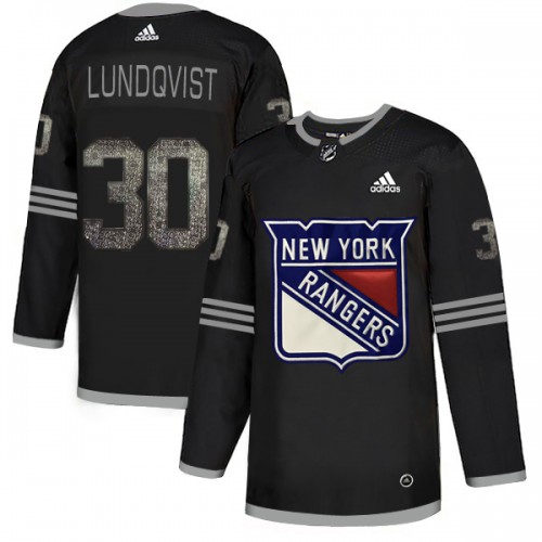 Adidas New York Rangers #30 Henrik Lundqvist Black Authentic Classic Stitched Jersey Men's