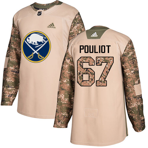 Adidas Buffalo Sabres #67 Benoit Pouliot Camo Authentic 2017 Veterans Day Stitched Jersey Men's