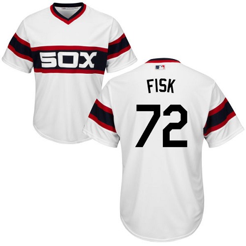 Chicago White Sox #72 Carlton Fisk White Alternate Home Cool Base Stitched Youth Jersey Youth
