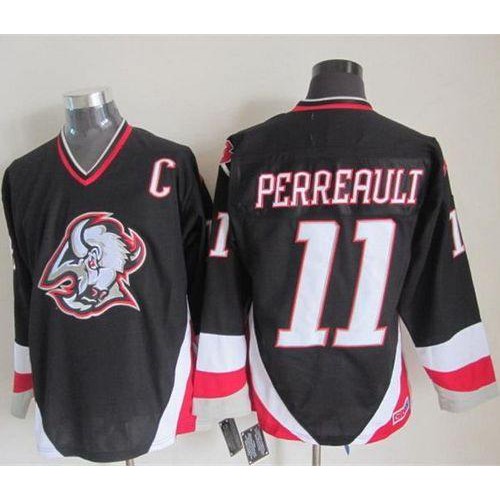Buffalo Sabres #11 Gilbert Perreault Black CCM Throwback Stitched Jersey Men's