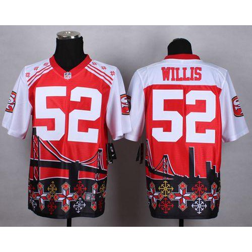 San Francisco 49ers #52 Patrick Willis Red Men's Stitched Elite Noble Fashion Jersey Men's