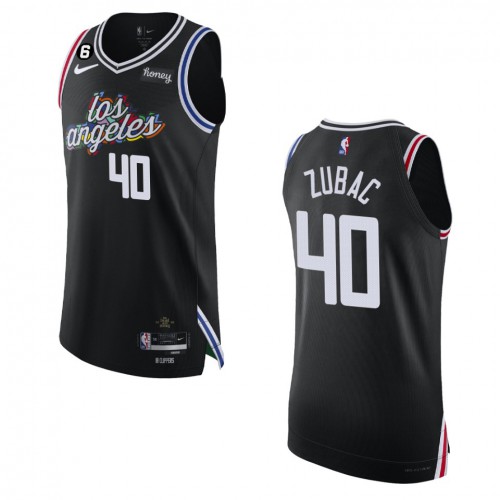 Los Angeles Los Angeles Clippers #40 Ivica Zubac Black 2022-23 Authentic Jersey - City Edition Mens
