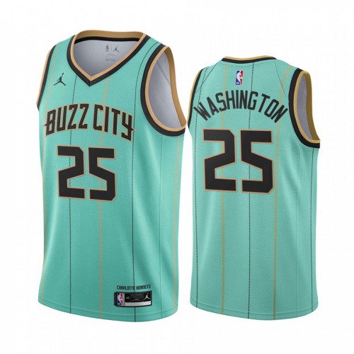 Charlotte Hornets #25 PJ Washington Mint Green Youth Swingman 2020-21 City Edition Jersey Youth