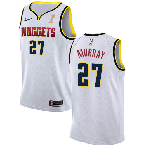 Denver Nuggets #27 Jamal Murray White Youth 2023 Finals Champions Swingman Association Edition Jersey