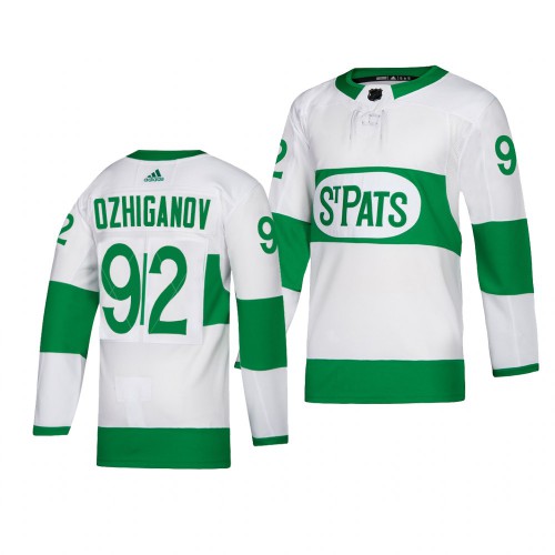 Maple Toronto Maple Leafs #92 Igor Ozhiganov adidas White 2019 St. Patrick's Day Authentic Player Stitched Jersey Men's
