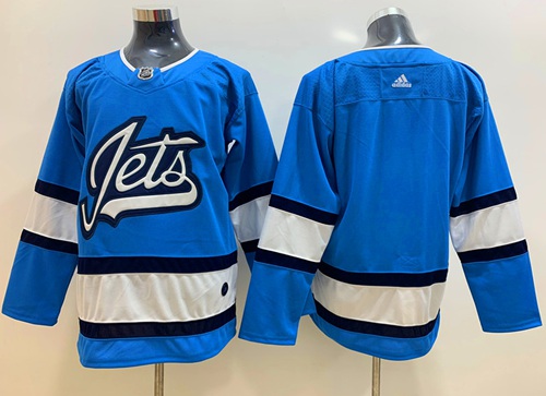 Adidas Jets Blank Blue Alternate Authentic Stitched Jersey