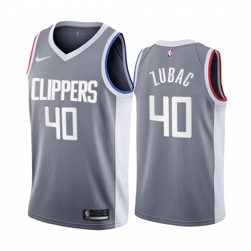 Los Angeles Los Angeles Clippers #40 Ivica Zubac Gray Youth Swingman 2020-21 Earned Edition Jersey Youth