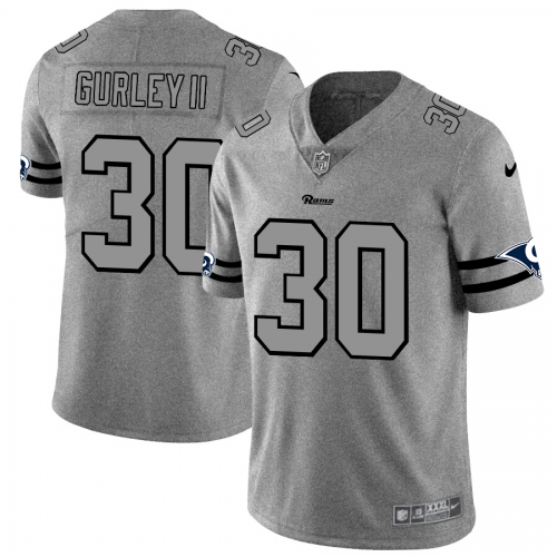 Los Angeles Los Angeles Rams #30 Todd Gurley II Men's Gray Gridiron II Vapor Untouchable Limited Jersey Men's