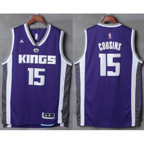 Sacramento Kings #15 DeMarcus Cousins Purple New Stitched Jersey Mens