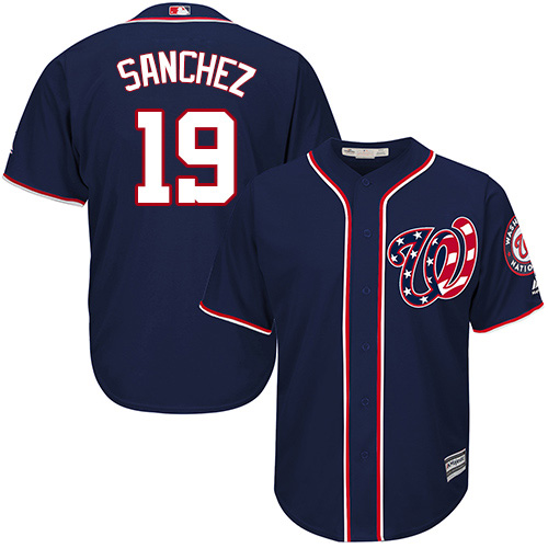 Washington Nationals #19 Anibal Sanchez Navy Blue New Cool Base Stitched Youth Jersey Youth