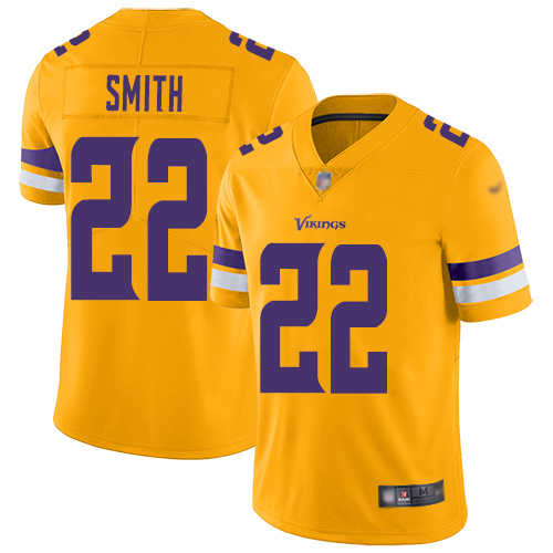 Vikings #22 Harrison Smith Gold Youth Stitched Limited Inverted Legend Jersey