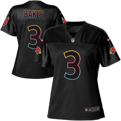 Cardinals #3 Budda Baker Black Women's Fashion Game Jersey