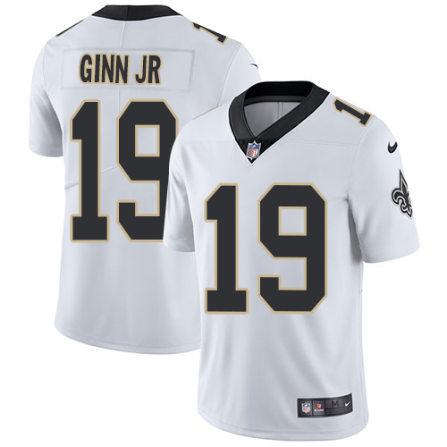 New Orleans Saints #19 Ted Ginn Jr White Men's Stitched Vapor Untouchable Limited Jersey Men's