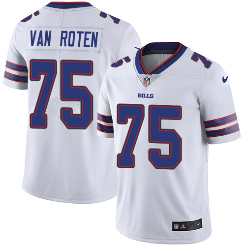 Bills #75 Greg Van Roten White Youth Stitched Vapor Untouchable Limited Jersey