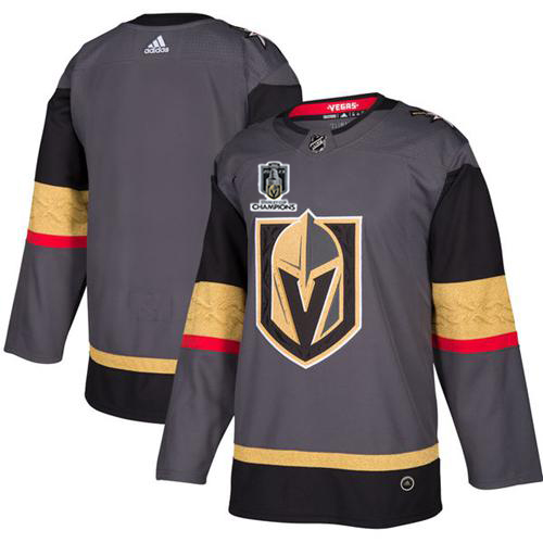 Adidas Golden Knights Blank Grey 2023 Stanley Cup Champions Home Authentic Stitched Jersey