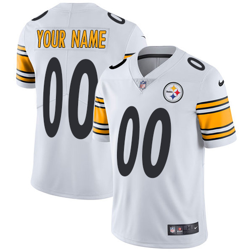 Pittsburgh Steelers Customized White Stitched Vapor Untouchable Limited Men's Jersey