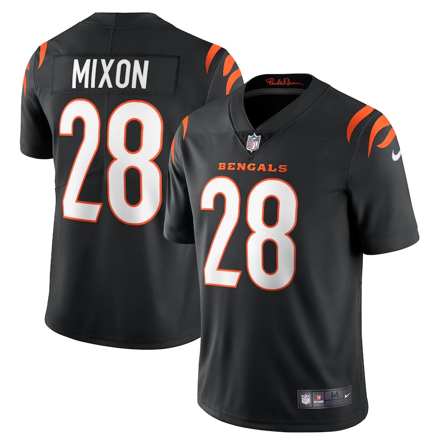 Cincinnati Bengals #28 Joe Mixon Black Vapor Limited Jersey
