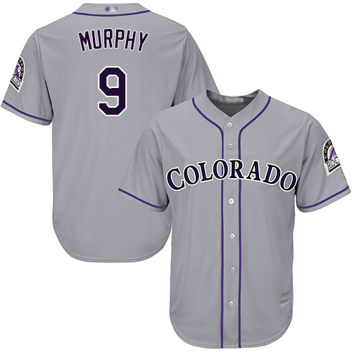 Colorado Rockies #9 Daniel Murphy Grey Cool Base Stitched Youth Jersey Youth