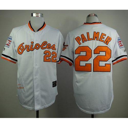 Mitchell And Ness 1989 Baltimore Orioles #22 Jim Palmer White Throwback Stitched Jersey Men's