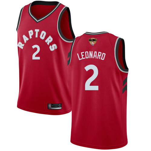 Toronto Raptors #2 Kawhi Leonard Red 2019 Finals Bound Womens Swingman Icon Edition Jersey Womens