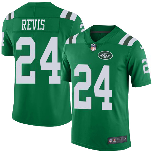 Jets #24 Darrelle Revis Green Youth Stitched Elite Rush Jersey