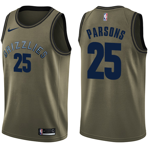 Memphis Grizzlies #25 Chandler Parsons Green Salute to Service Youth Swingman Jersey Youth