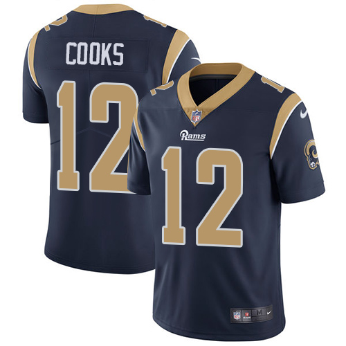 Los Angeles Rams #12 Brandin Cooks Navy Blue Team Color Youth Stitched Vapor Untouchable Limited Jersey Youth