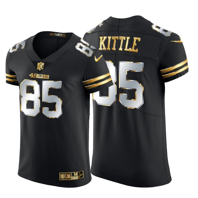 San Francisco 49ers #85 George Kittle Men's Black Edition Vapor Untouchable Elite Jersey