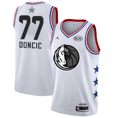 Dallas Mavericks #77 Luka Doncic White Youth Jordan Swingman 2019 All-Star Game Jersey Youth