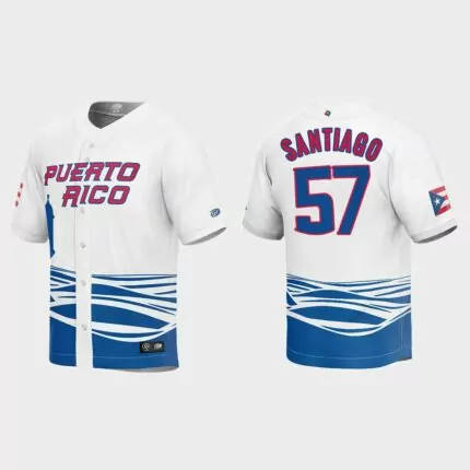 Hector Santiago Puerto Rico Baseball 2023 World Baseball Classic Jersey – White