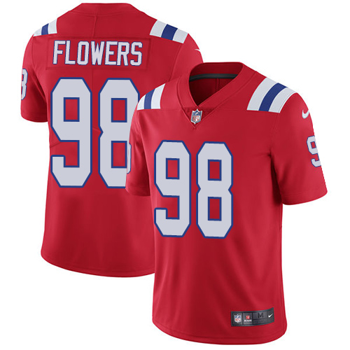New England Patriots #98 Trey Flowers Red Alternate Men's Stitched Vapor Untouchable Limited Jersey Men's