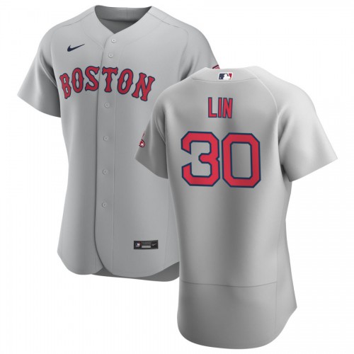 Boston Boston Red Sox #30 Tzu-Wei Lin Men's Gray Road 2020 Authentic Team Jersey Men's