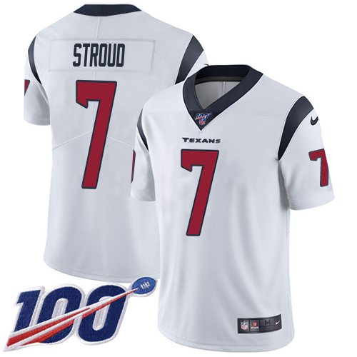 Texans #7 C.J. Stroud White Men's Stitched 100th Season Vapor Untouchable Limited Jersey