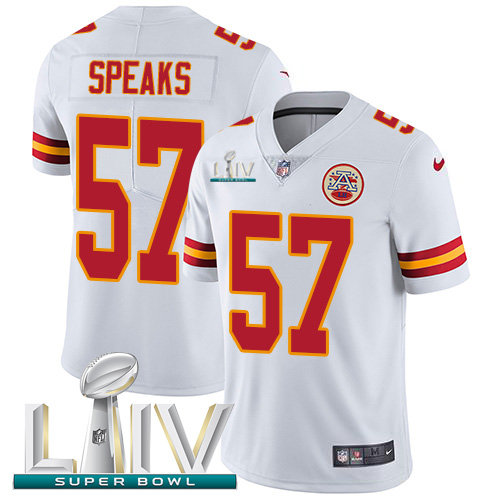 Kansas City Chiefs #57 Breeland Speaks White Super Bowl LIV 2020 Youth Stitched Vapor Untouchable Limited Jersey Youth