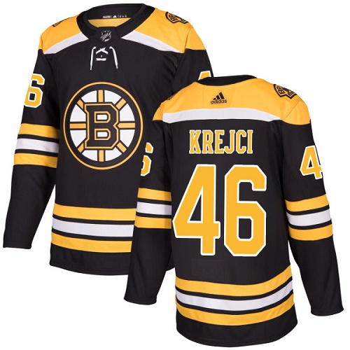 Adidas Boston Bruins #46 David Krejci Black Home Authentic Youth Stitched Jersey Youth