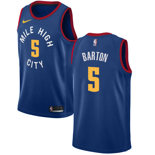 Denver Nuggets #5 Will Barton Blue Swingman Statement Edition Jersey Mens