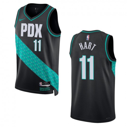 Portland Trail Portland Trail Blazers #11 Josh Hart Unisex Black 2022-23 Swingman Jersey - City Edition Mens