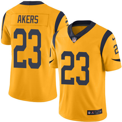 Los Angeles Rams #23 Cam Akers Gold Men's Stitched Limited Rush Jersey Men's