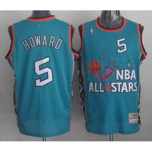 Mitchell And Ness Washington Wizards #5 Juwan Howard Light Blue 1996 All-Star Stitched Jersey Mens