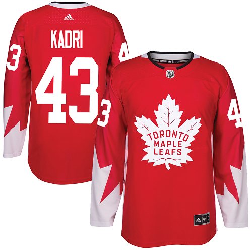 Adidas Maple Toronto Maple Leafs #43 Nazem Kadri Red Team Canada Authentic Stitched Jersey Men's