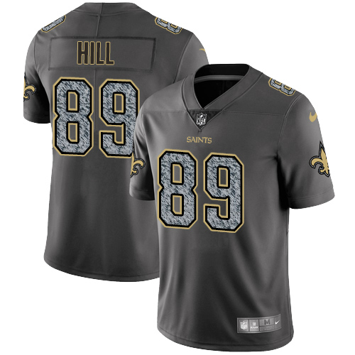 New Orleans Saints #89 Josh Hill Gray Static Men's Stitched Vapor Untouchable Limited Jersey Men's